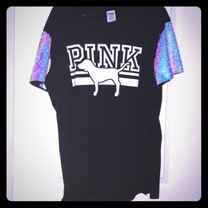 Victoria secret pink sequins shirt